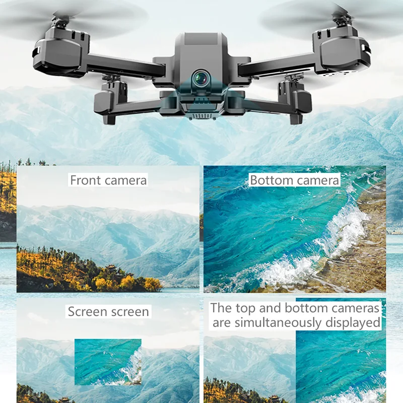 RC дроны 4K ультра высокой четкости Безголовый режим одно касание посадка Квадрокоптер с камерой PUO88