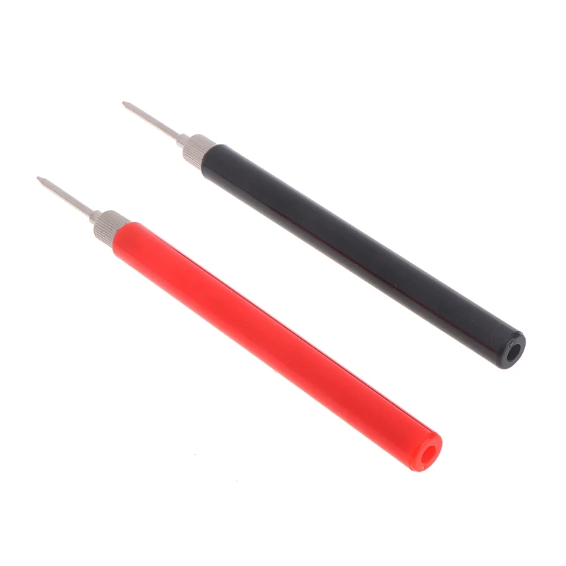 

2pcs Spring Test Probe Tip Insulated Hook Wire Connector Lead Pin for Multimeter