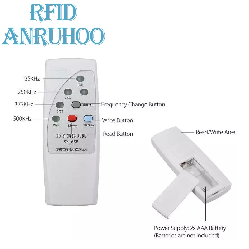 RFID Smart Chip Token Writer ID-125/250/375/500Khz Card Reader T5577 Badge Duplicator EM4305 Key Clone Programmer Copier | Безопасность