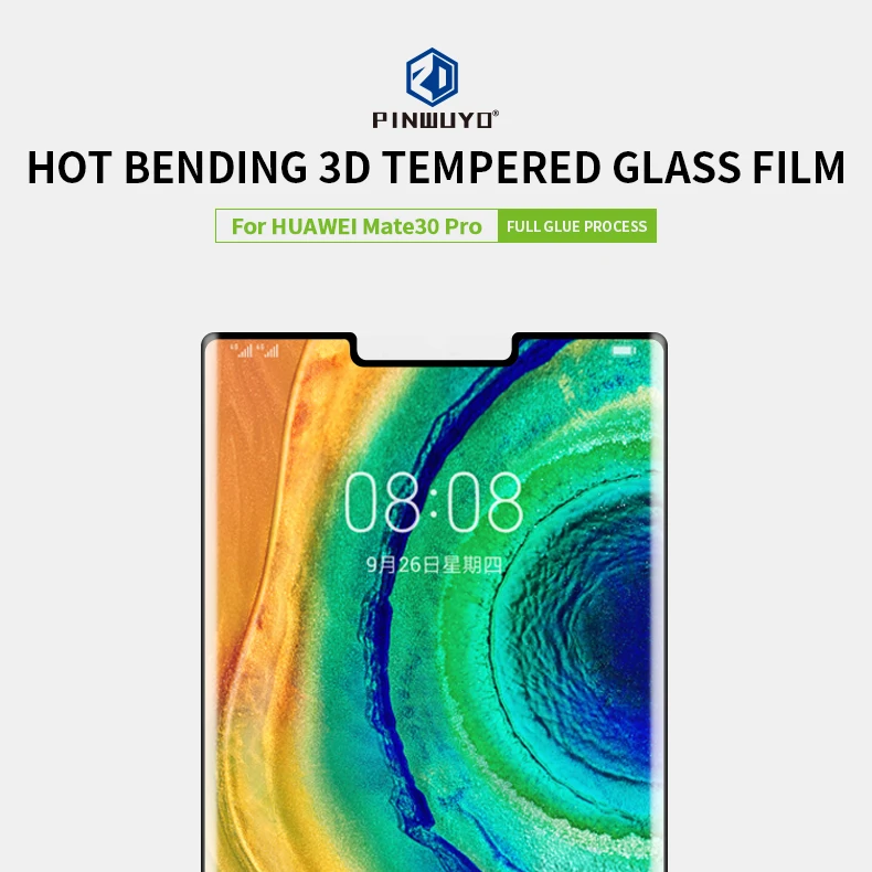 Для huawei mate 30 Pro PINWUYO 3D изогнутая пленка из закаленного стекла для huawei mate 30 Pro полная Защита экрана для huawei mate 30Pro