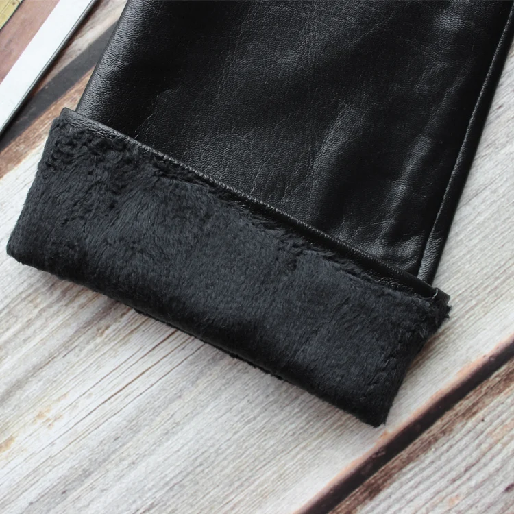 New Women's Super Long Leather Gloves Over Elbow Fashion Black Imported Sheepskin High Quality Mink Leather Touch Screen Gloves