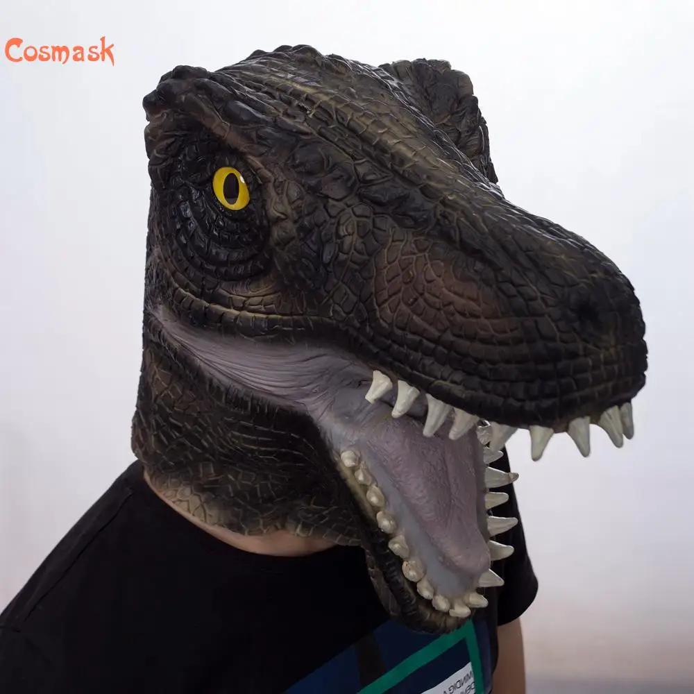 Cosmask Хэллоуин динозавр латексная маска мир Юрского периода Маскарадная взрослые