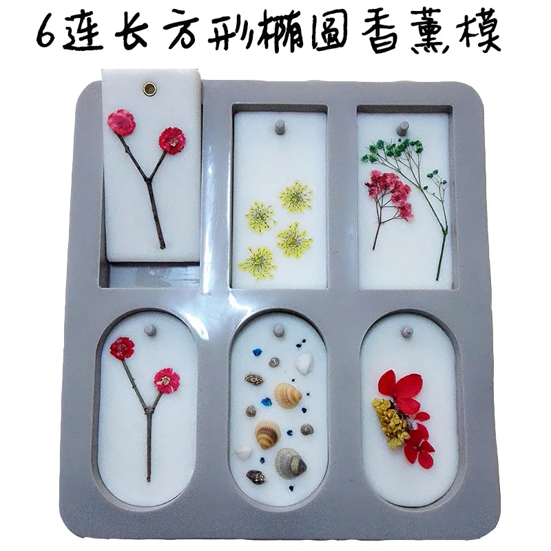 6 cell DIY Aromatherapy Wax Silicone Mold Flower Ornaments Wax Mold