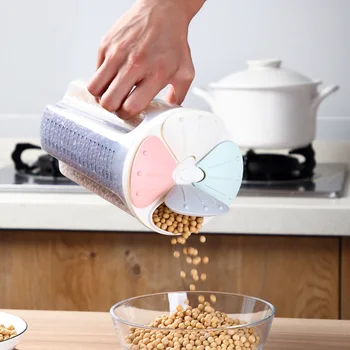 

2/3/4 Grids Grain Storage Sealed jar Rice Beans Oatmeal Noodles Box Nut Storage Case Space Saving Tool Household Supplies