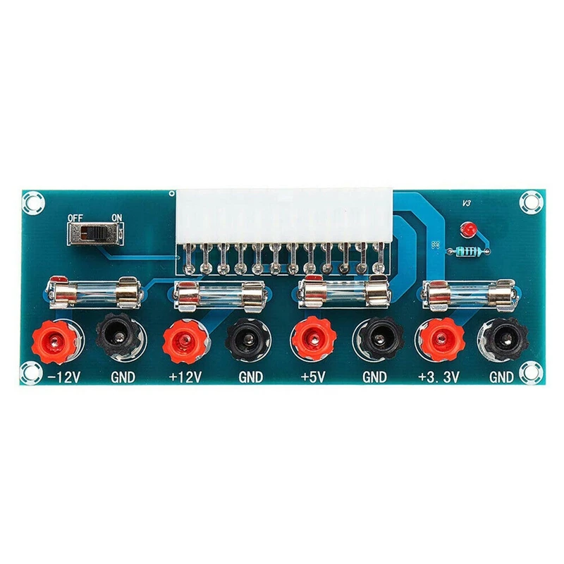 

24 Pins Atx Benchtop Board Computer Pc Power Supply Breakout Adapter Module