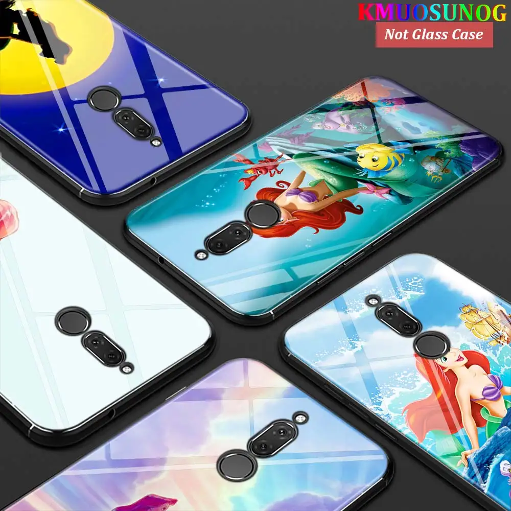 

The Little Mermaid Fashion for Huawei Mate 30 20 20X(5G) 10 Lite Y9 Y7 Y6 Y5 Pro Prime Lite 2019 2018 Glossy Black Phone Case