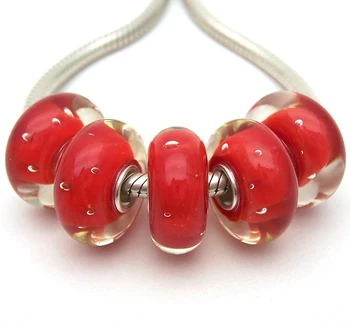 

JGWGT 1669 5X 100% Authenticity S925 Sterling Silver Beads Murano Glass beads Fit European Charms Bracelet diy jewelry Lampwork