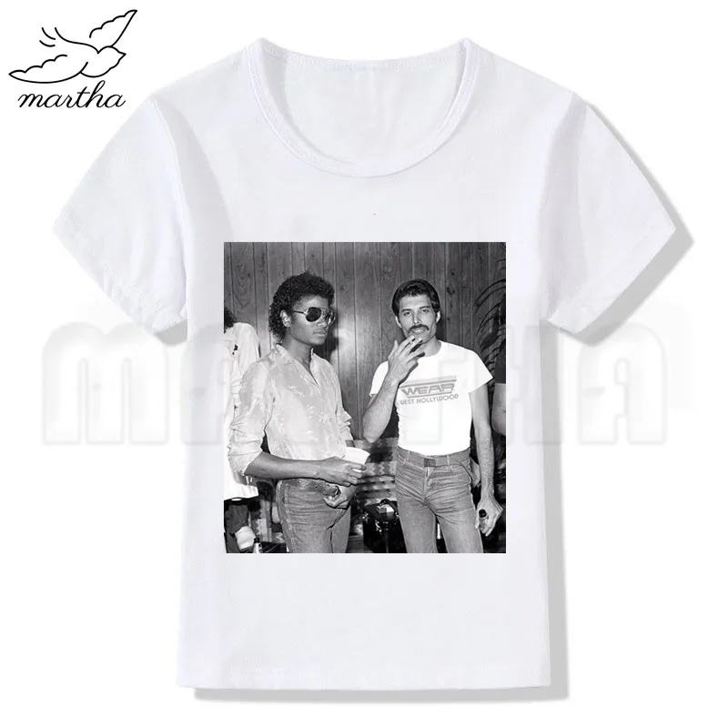 The queen Band Freddie Mercury/Летние Стильные Забавные милые топы для девочек, модная уличная одежда, Harajuku, футболка для мальчиков уличная детская белая футболка