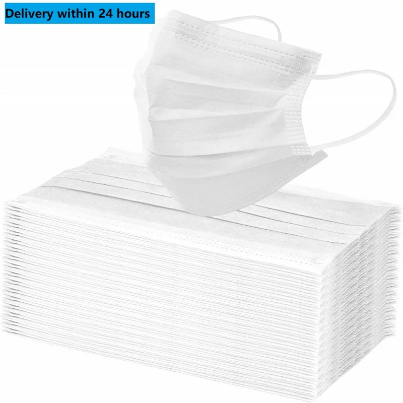 

New White Disposable 3 Layers Non-woven Anti Virus Mouth Face Mask Prevent Anti-Dust Bacteria Face Mouth Masks proof coronavirus