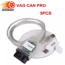 5 шт. Профессиональный VAG K-Line USB сканер VCP V5.5.1 CAG CAN PRO FTDI чип Авто диагностический интерфейс