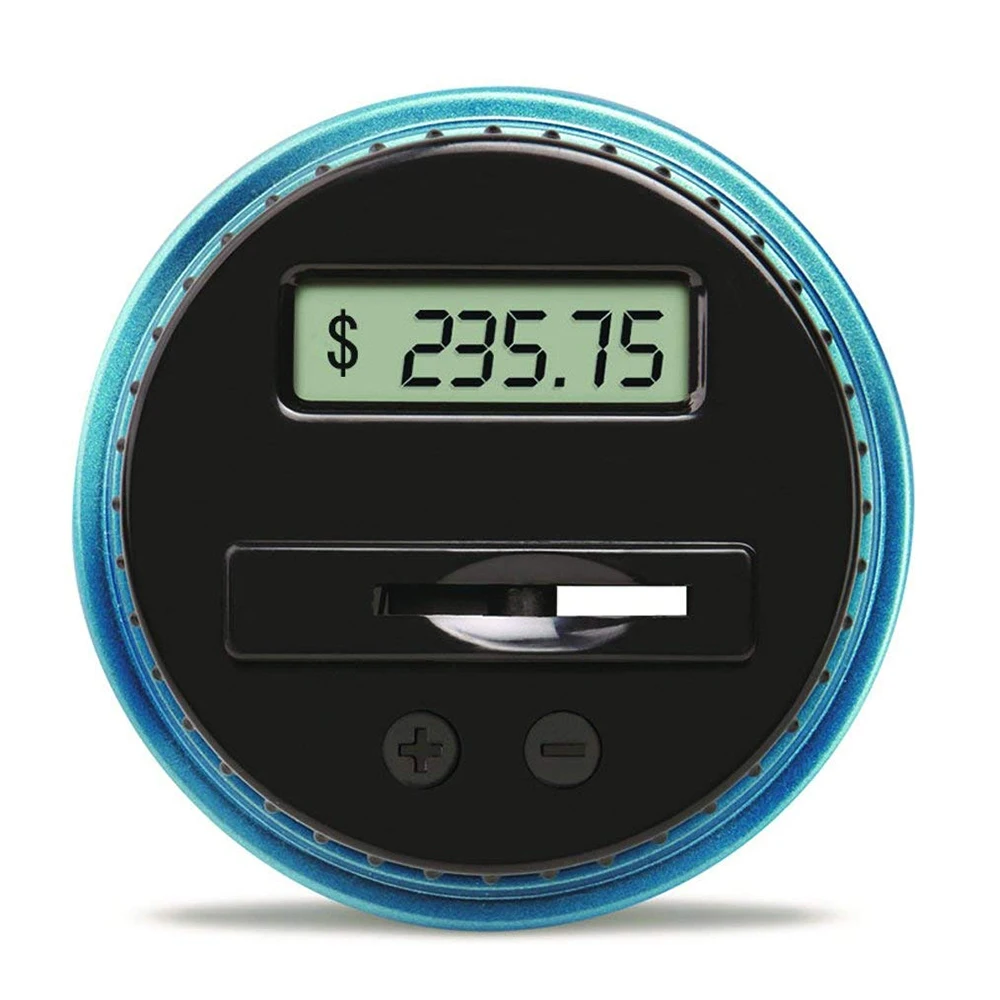 1pc 1.8L Piggy Bank Counter Coin Electronic Digital LCD Counting Coin Money Saving Box For EURO Money Jar Coins Storage Box Tool