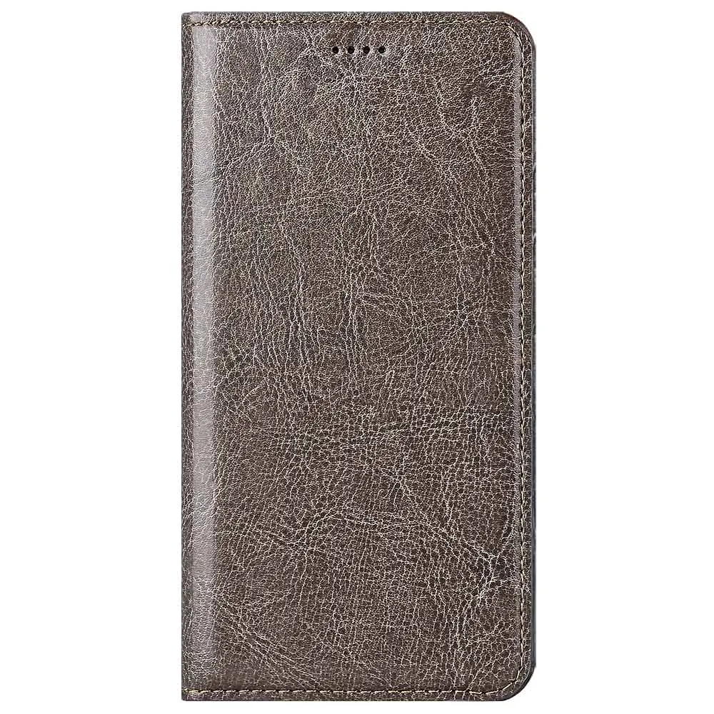 Magnetic Genuine Leather Flip Wallet Phone Case Cover
