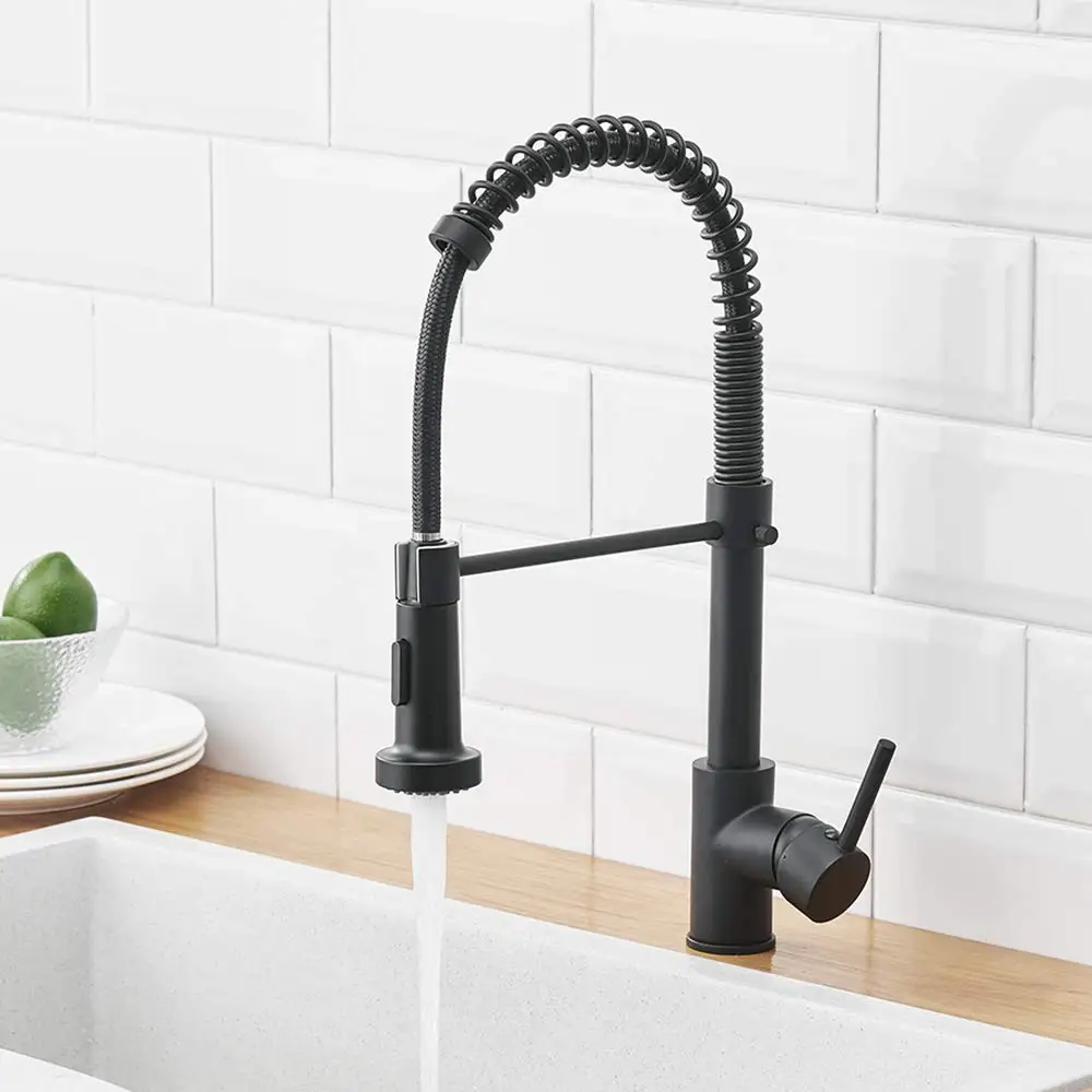 

Black Kitchen Sink Faucet Luxury Vanity Kitchen Faucet Pull Out Stainless Steel Single Holder Basin Taps Mixer Water
