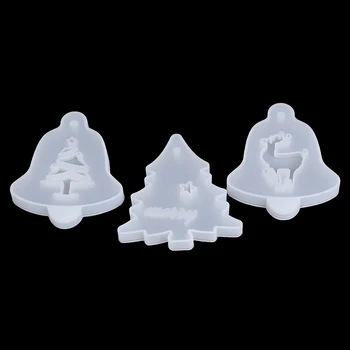 

DIY Resin Crystal Epoxy Mould Christmas Tree Elk Pendant Bag Decoration Resin Silicone Mould