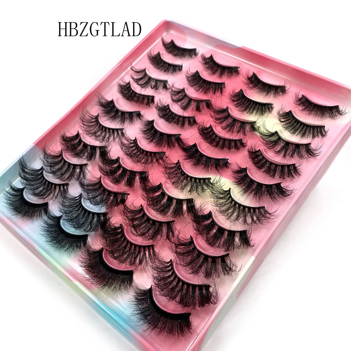 

Makeup Eyelashes 3D Mink Lashes Fluffy Soft Wispy Volume Natural long Cross 8-25mm False Eyelashes EyeLashes Reusable Eyelash