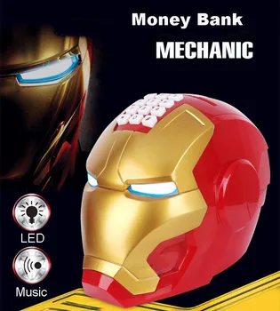 

Electric Auto Money Box With Music Mechanic Money Roller Iron Man ATM Piggy Bank Creative Gift For Children Piggy Bank
