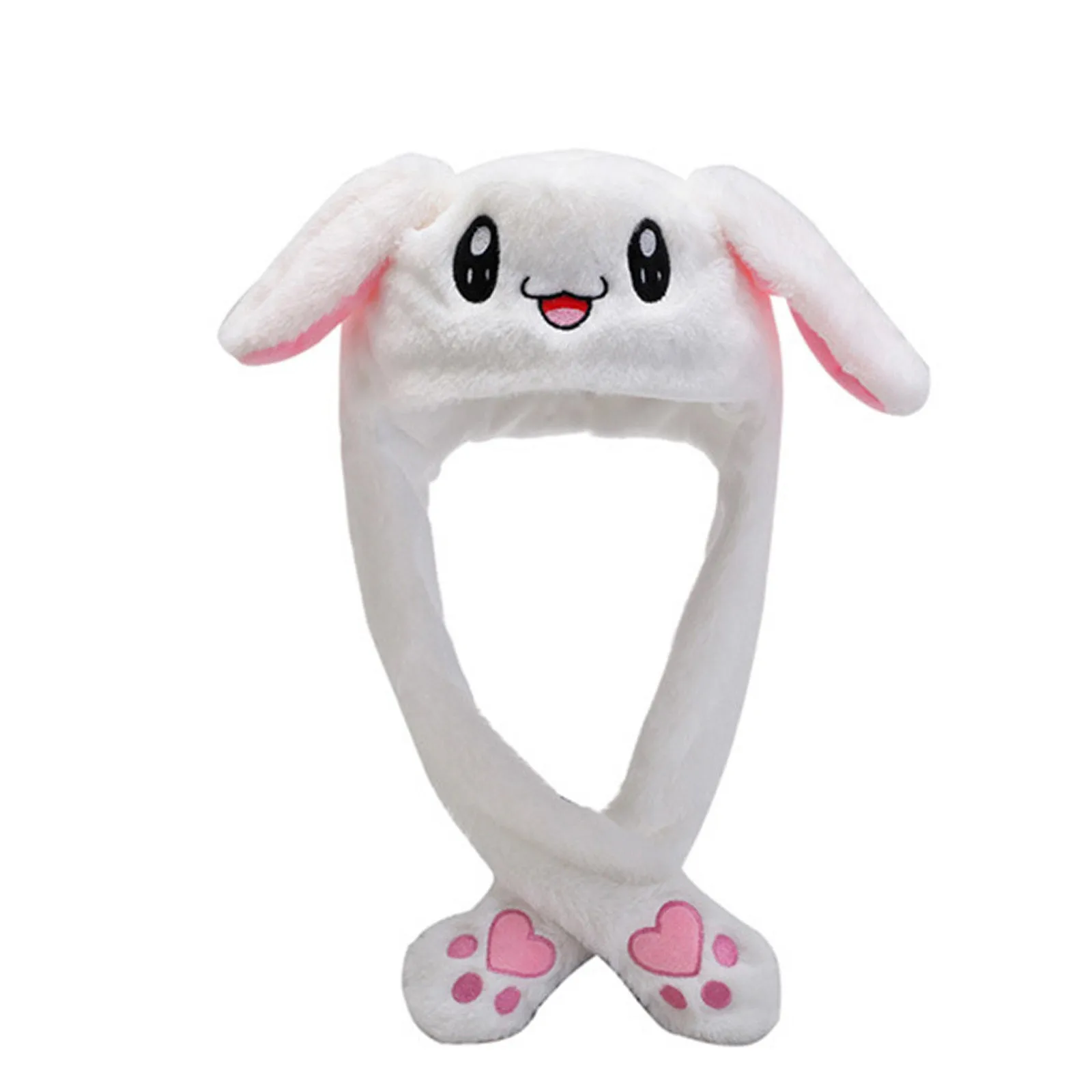 Rabbit Hat Moving Ears Cute Cartoon Toy Hat Kawaii Funny Hat Birthday Gift Bunny Plush Cap Winter Hat For Kids Adult Girlfriend 1