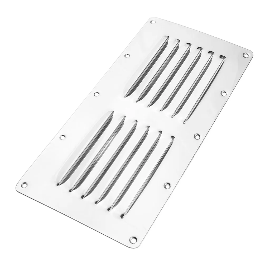316 Stainless Steel Boat RV Caravan Blower Stamped Air Vent Grill Grille - Rectangular