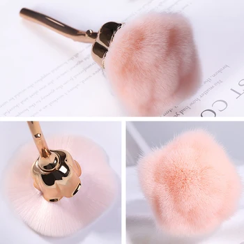 

Art Practical Rose Shaped Nail Brush Powder Fashion Dust Remove Cosmetics Multifunctional Makeup Tool For Manicure Durable