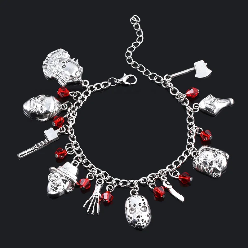 SG фильм Стивен Кинг's IT браслеты пятница 13th Подвески Браслеты Чаки лицо Pulsera для женщин девушка косплей ювелирные изделия подарок
