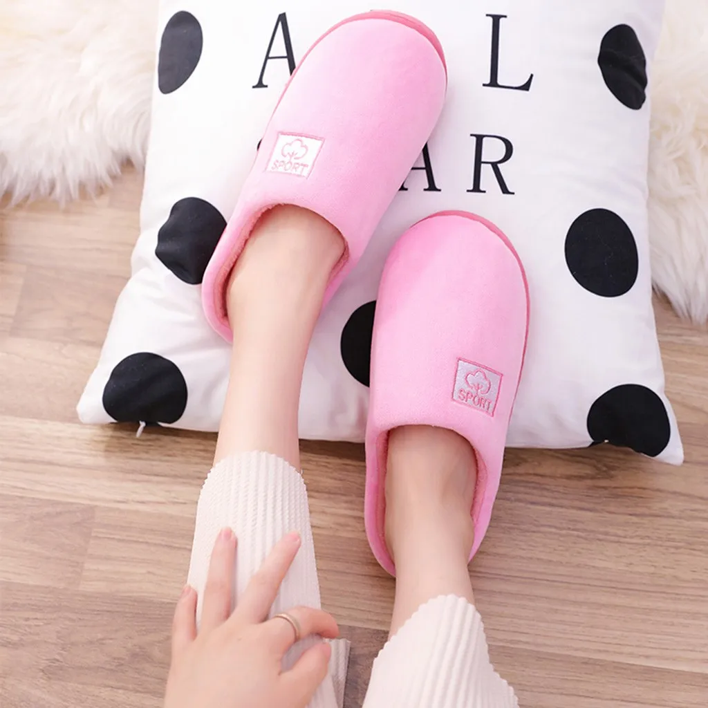 

Winter Slippers Sandals Women Shoes Woman Shoes Women Mens Couples Cloud Flock Warm Non-slip Floor Home Slippers Indoor Shoes