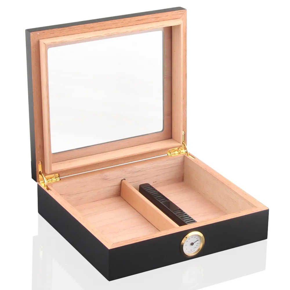 Чехол для сигар Humidor аксессуары для сигар из кедрового дерева увлажнитель гигрометр подходит для сигары COHIBA