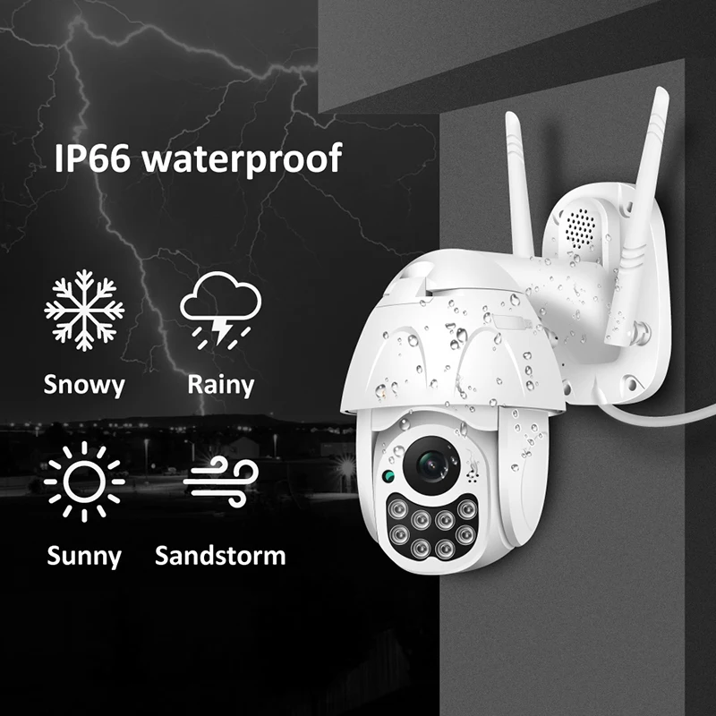 Ip-камера Wi-Fi 1080P Беспроводная PTZ Беспроводная скоростная купольная камера видеонаблюдения IR камера наружного видеонаблюдения 4X Zoom IR аудио камера