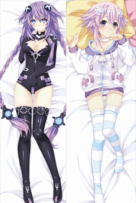 Аниме гиперизмерение Neptunia фиолетовое сердце Dakimakura Чехол плютия и черное сердце валик чехол Noire& Nepgear тело наволочка чехол - Цвет: S6