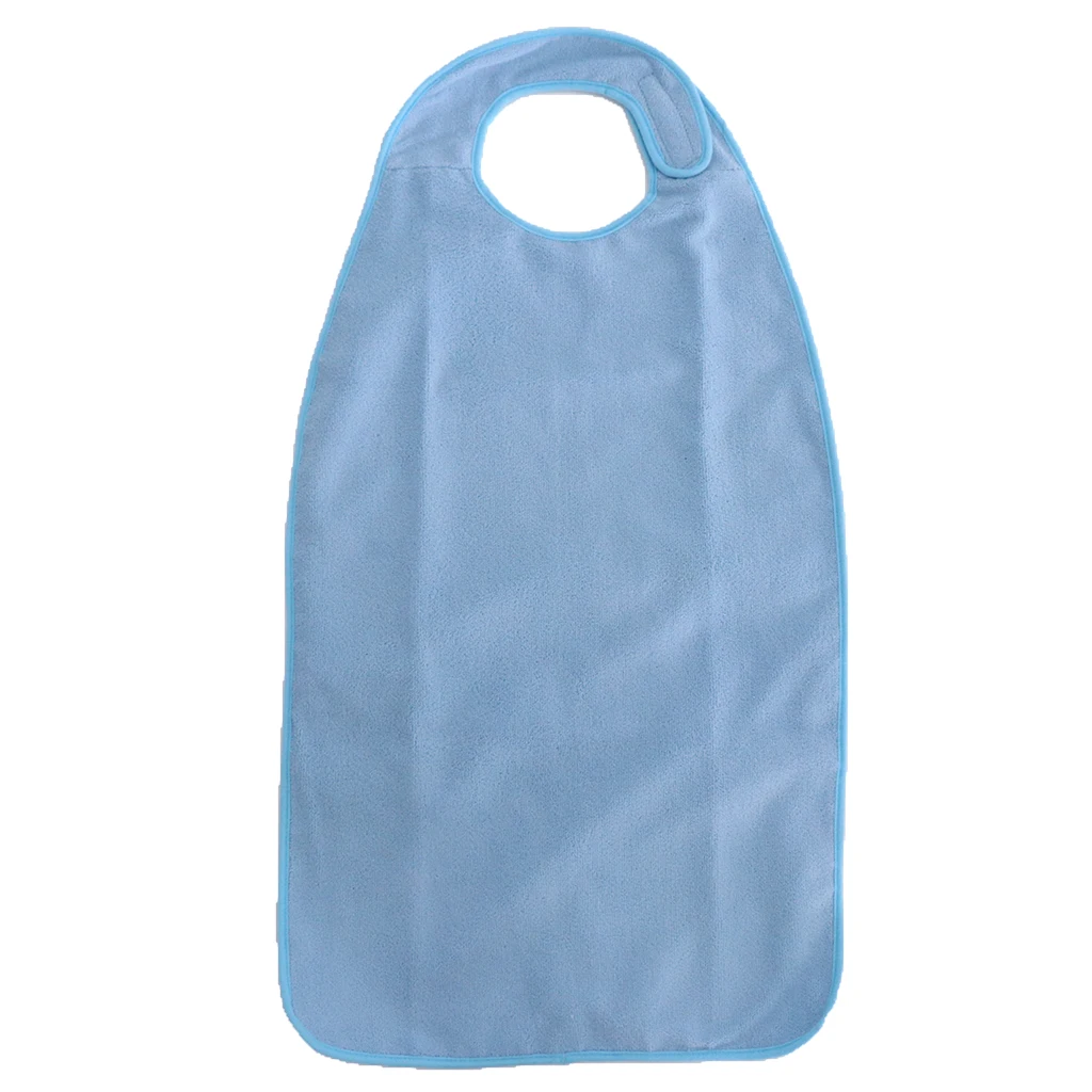 Large Terry Cloth Adult Waterproof Bib for Parkinson Hand  Clothing Protector 18x34 inch