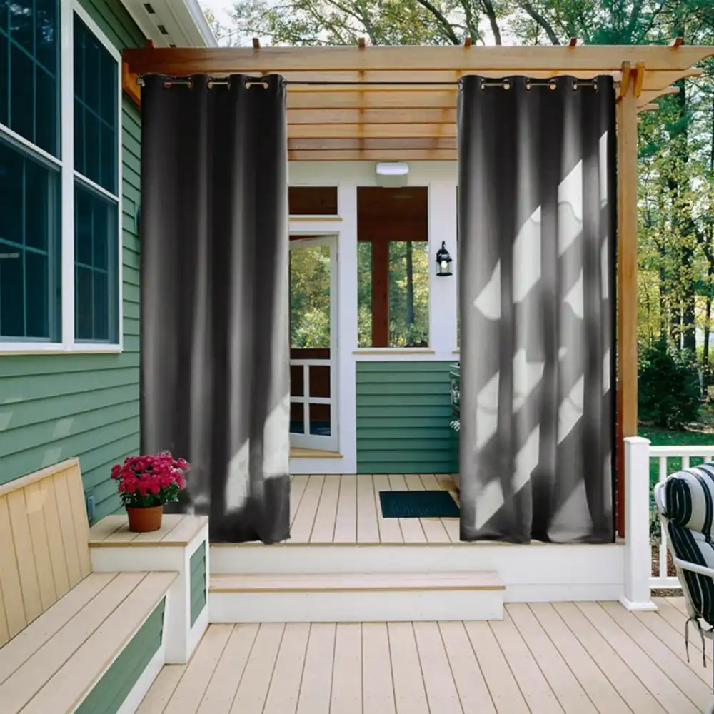 Nicetown Waterproof Blackout Patio Outdoor Garden Curtain Tab Top