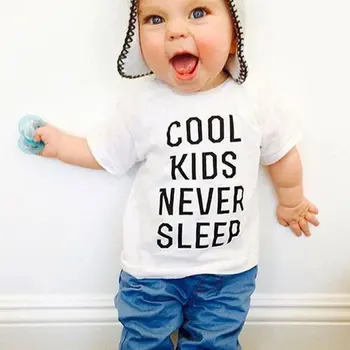 

Summer Kids Boys Girls T Shirt Letter Print Short Sleeve Baby Girls T-shirts Cotton Children T-shirt O-neck Tee Tops Boy Clothes