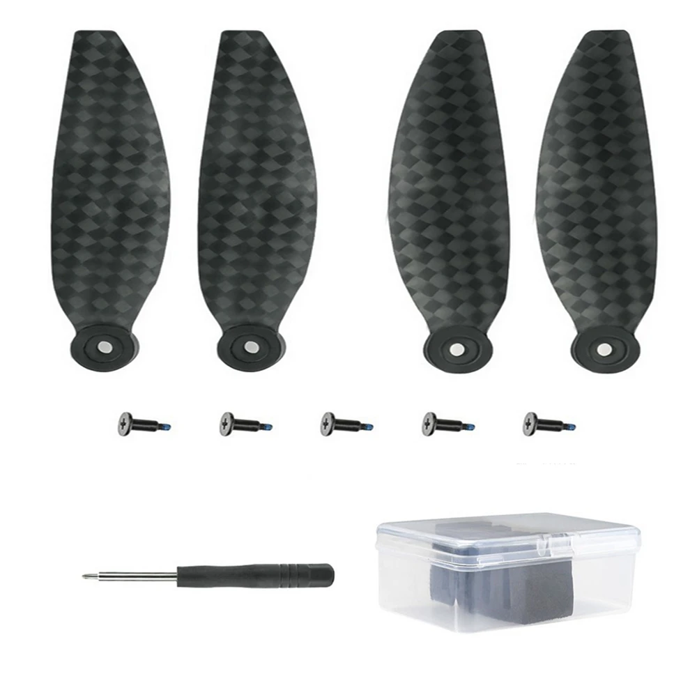 Buy Quick Release Carbon Fiber Propeller Blade for DJI Mavic Mini Drone Replacement noise-reduction Propellers Props Spare Parts