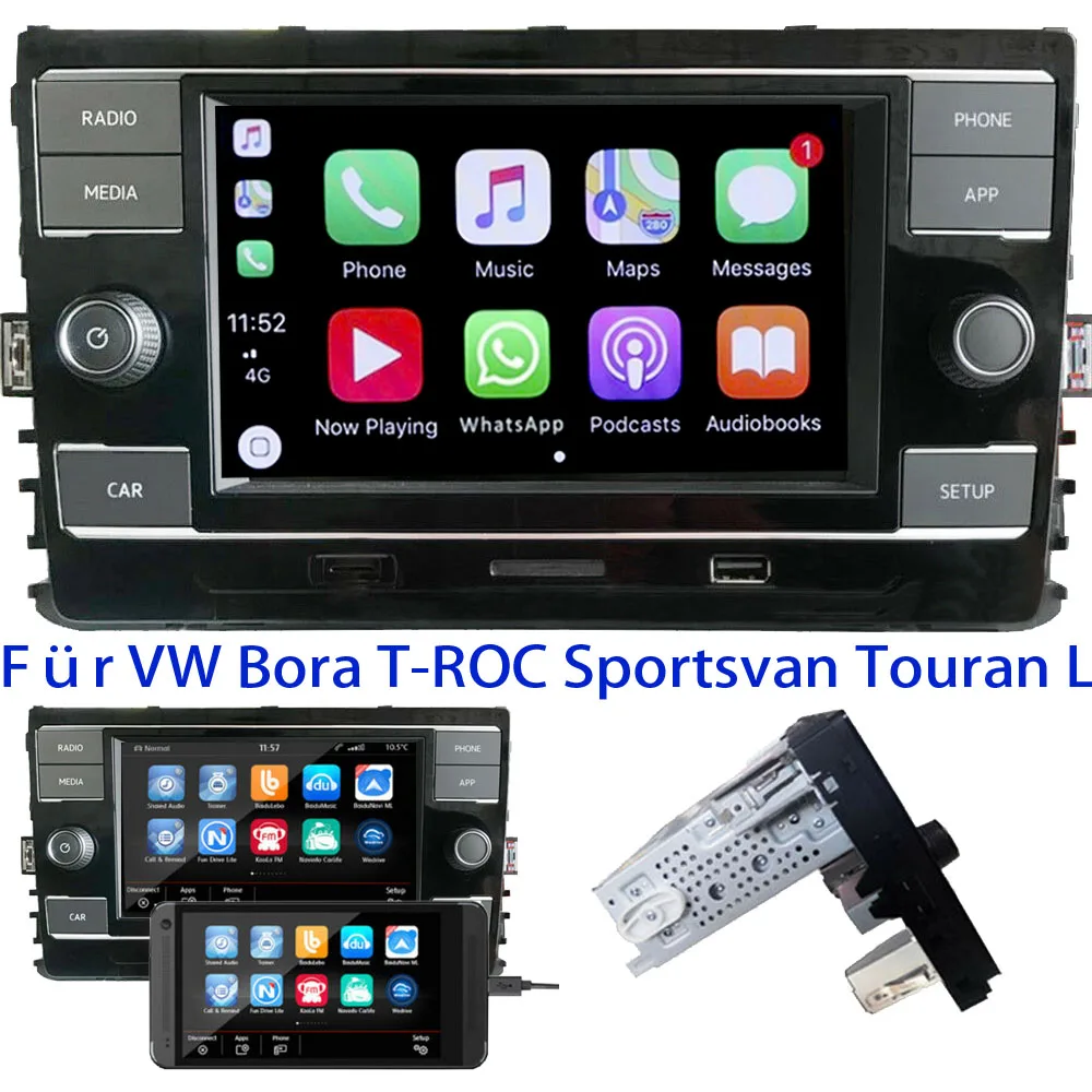 6," автомобиль MIB Радио Стерео 19D 035 280 Carplay Mirrorlink BT USB AUX для Volkswagen Bora T-ROC Sportsvan Touran L