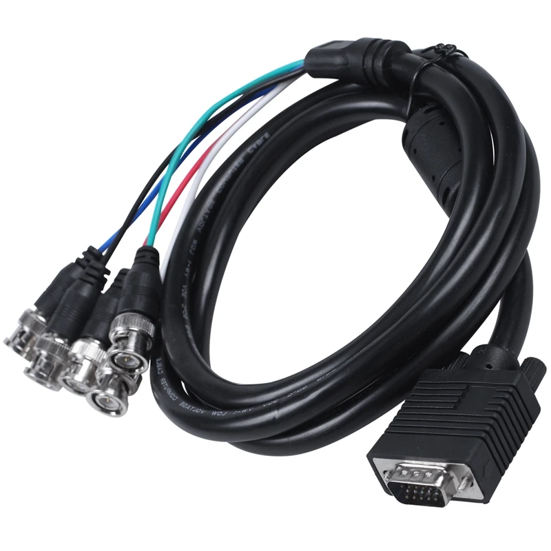 IG-51-inch VGA до 5 BNC RGBHV Breakout кабель папа-папа