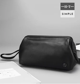 

Men's Clutch Bags for men Genuine Leather Hand Bag Male Long Money Wallets Mobile Phone Pouch Women Party Clutch Coin Purse