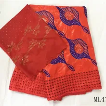 LIULANZHI Базен кружева ткани новая вышивка камни Базен riche ткань для платья нигерийский хлопок Базен 5+ 2 ярдов ML47B32