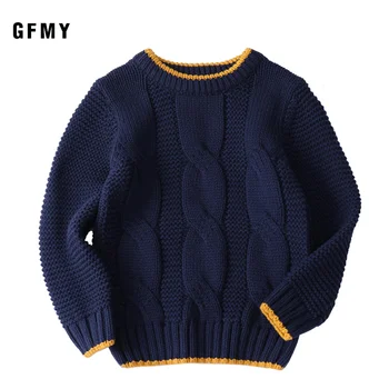 

GFMY Autumn Winter Fashion O-Collar Solid Color Sweater For Boys Cotton Pullover Sweater Kids Fashion Outerwear 2-12T clothes