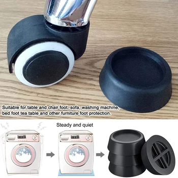

Non Slip Refrigerator Chair Feet Mats Washing Machine Shock Absorbing Pads Non Slip Foot Feet Tailorable Mat 4pcs