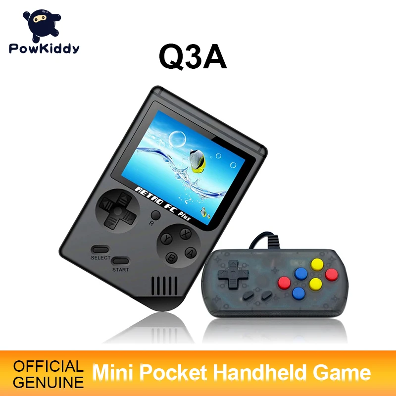 Игровая Ретро консоль powkiddy Q3A 8 бит Мини карманная портативная игровая приставка