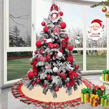 

Christmas Tree Skirts Christmas Ornaments Linen Printed Linen Christmas Tree Skirt Xmas Decoration Props New Year 2021