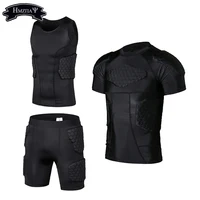 Chemise rembourrée pour hommes, gilet d'entraînement, T-shirt, ensemble court, côtes, cuisses, fesses, protection, Football, basket-ball, Hockey, équipement de protection 1