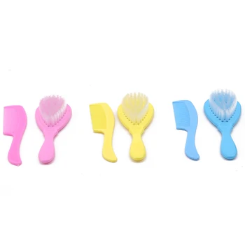 

2 Pcs/Set Baby Hairbrush Newborn Hair Brush Soft Infant Comb Set Head Massager For Boys Girls Set Baby Kids Hair Care