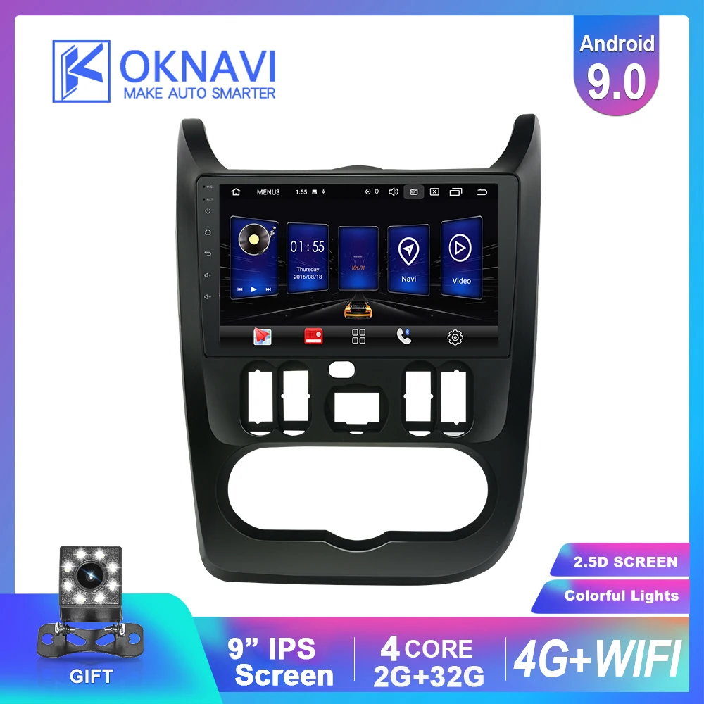 

OKNAVI Smart Car Radio Multimedia Vedio Player for Renault Logan I Sandero Lada Lergus Dacia Duster 2009 - 2016 GPS Navigation