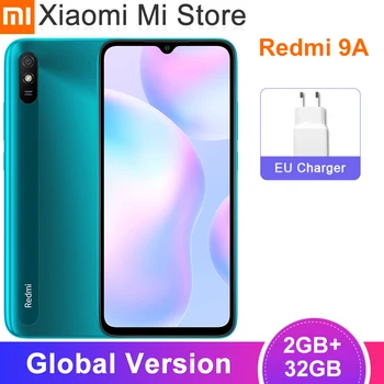 

2020 New Global Version Xiaomi Redmi 9A Mobile Phone 2GB RAM 32GB ROM MTK Helio G25 Octa Core 6.53" 5000mAh 13MP Camera Cellphon