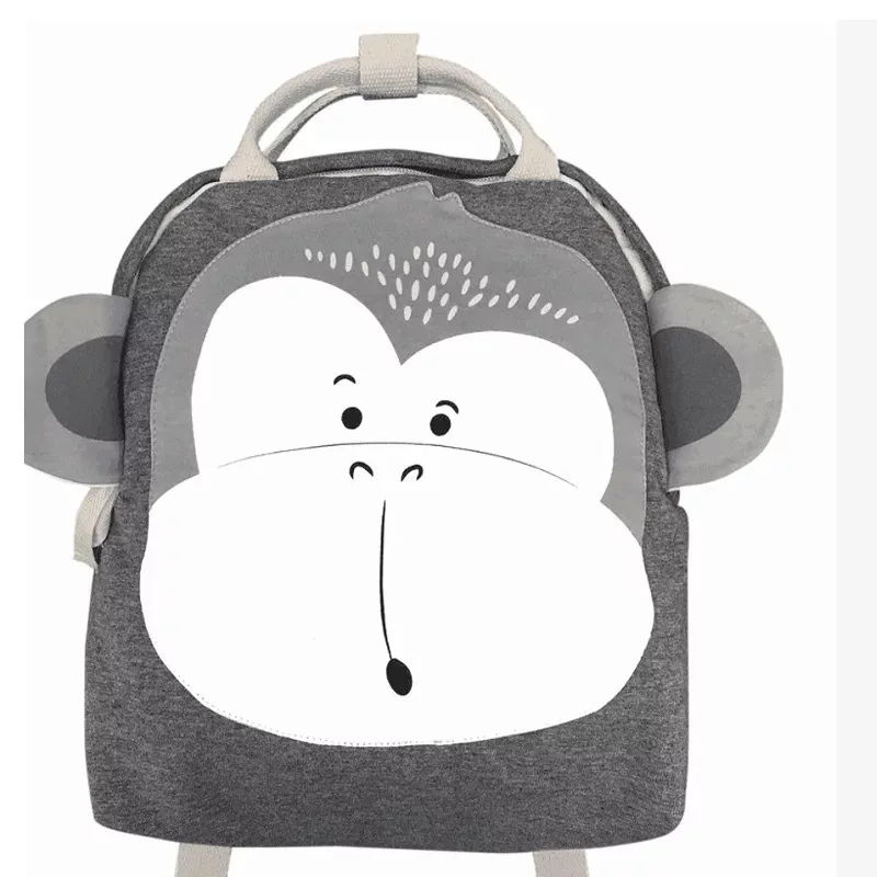 Милый школьный рюкзак с животными, Кроликом, обезьяной, тигром, жирафом, сумки для детского сада, сумка для хранения детских игрушек, сумка для фотографий для мальчиков и девочек - Цвет: Monkey