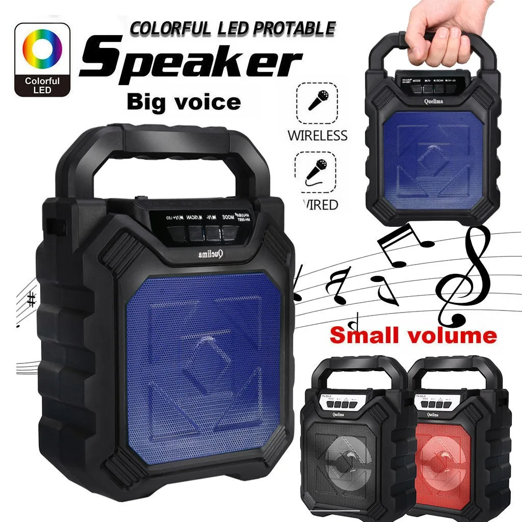 

Speaker 50W Big Power Bluetooth +DER Portable Speaker Wireless Multimedia LED Stereo Speakers Support LCD Display TF #D2