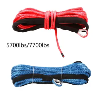 

Winch Rope Car Emergency Trailer Belt 5700LBs/7700LBs Vehicle Winch Cable Synthetic Towing Rope Outdoor Accessories