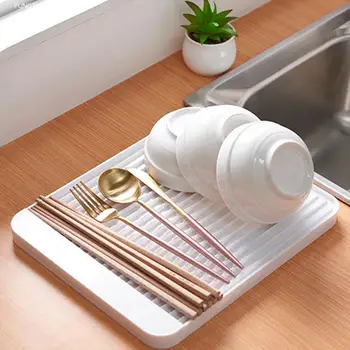 

Bowl Cup Drainer Dishes Sink Drain Plastic Diatom Mud Tray Cutlery Filter Plate Storage Shelving Rack Drain Board Kitchen Tools