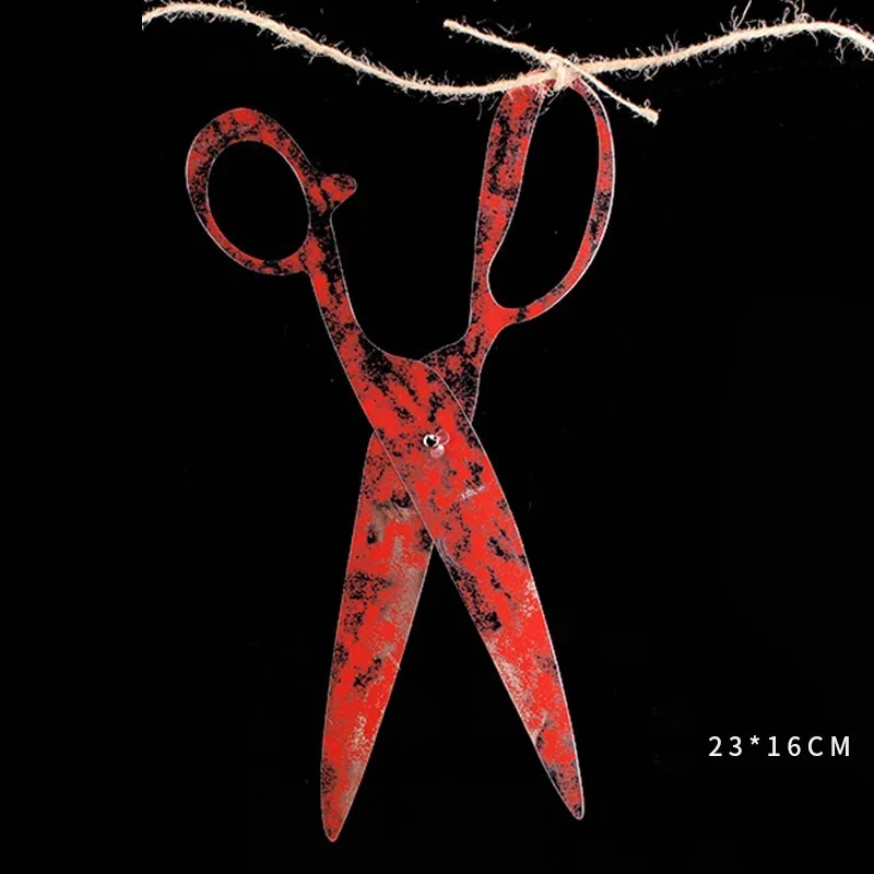 12 шт./партия, набор инструментов для кровеносного ножа на Хэллоуин, страшный домашний подвесной нож с привидениями, баннер с гирляндами