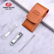 777(три семерки) Высокое качество углеродистая сталь Серебряный набор для стрижки ногтей триммер для маникюра, педикюра 3 в 1 дорожные наборы TSM-711